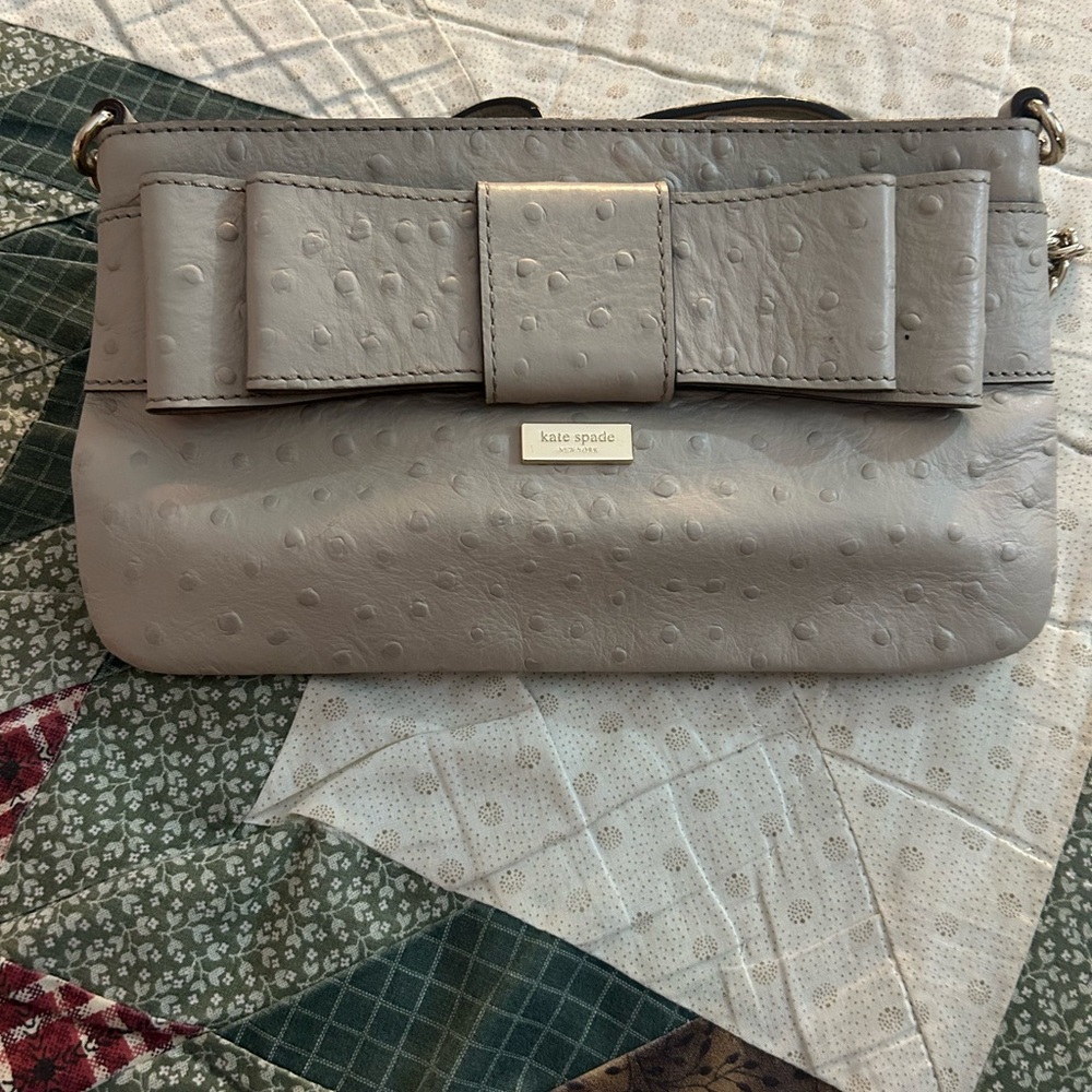 Kate Spade Gray Bow Accent Bag